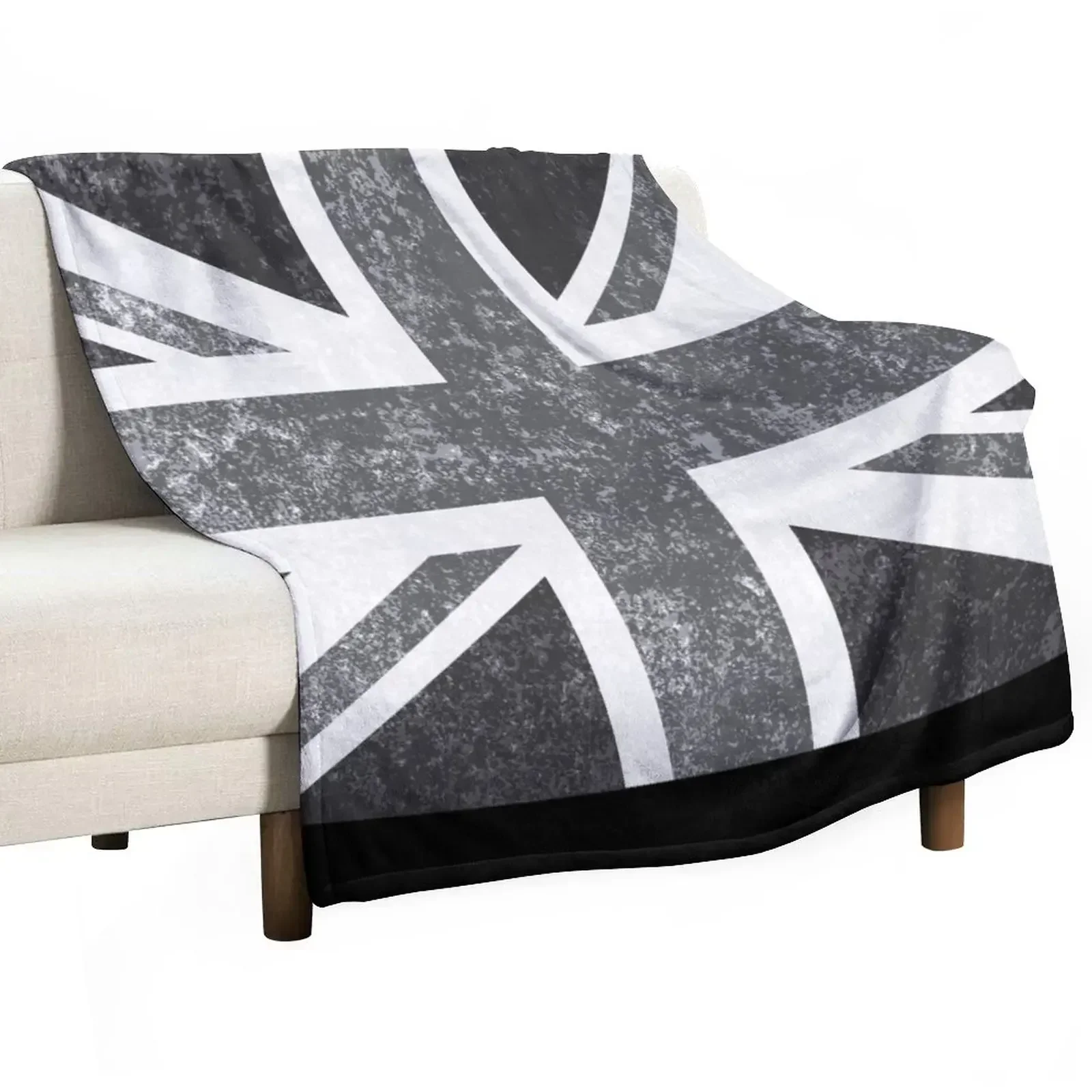 Home Office United Kingdom - Union Jack Vintage Grayscale - Cobertor