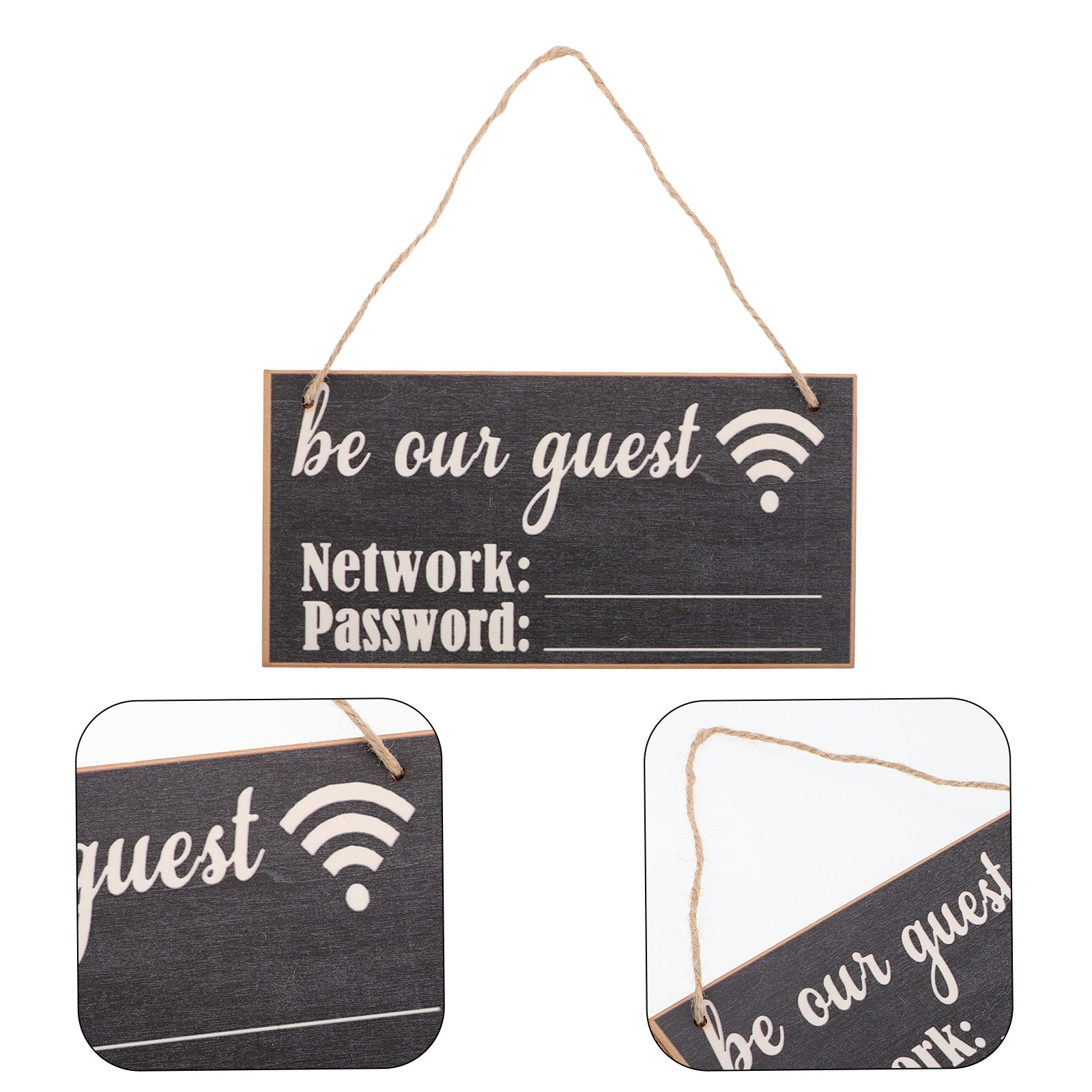 Home Office Guest Room - 2 Peças Placa de Senha WiFi