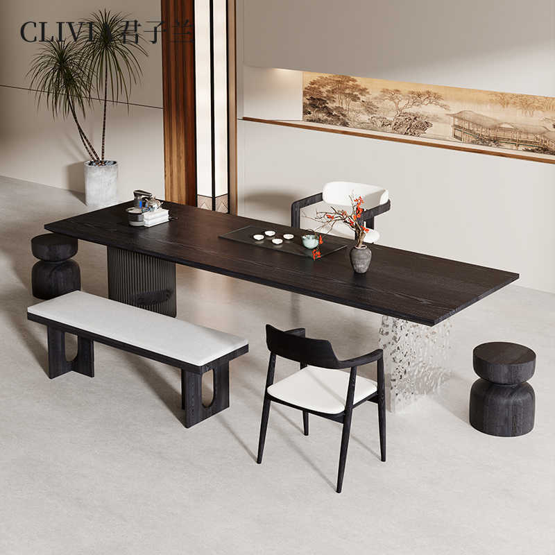 Mesa de Chá Grande em Madeira  - Home Office Guest Room avaliação e preço