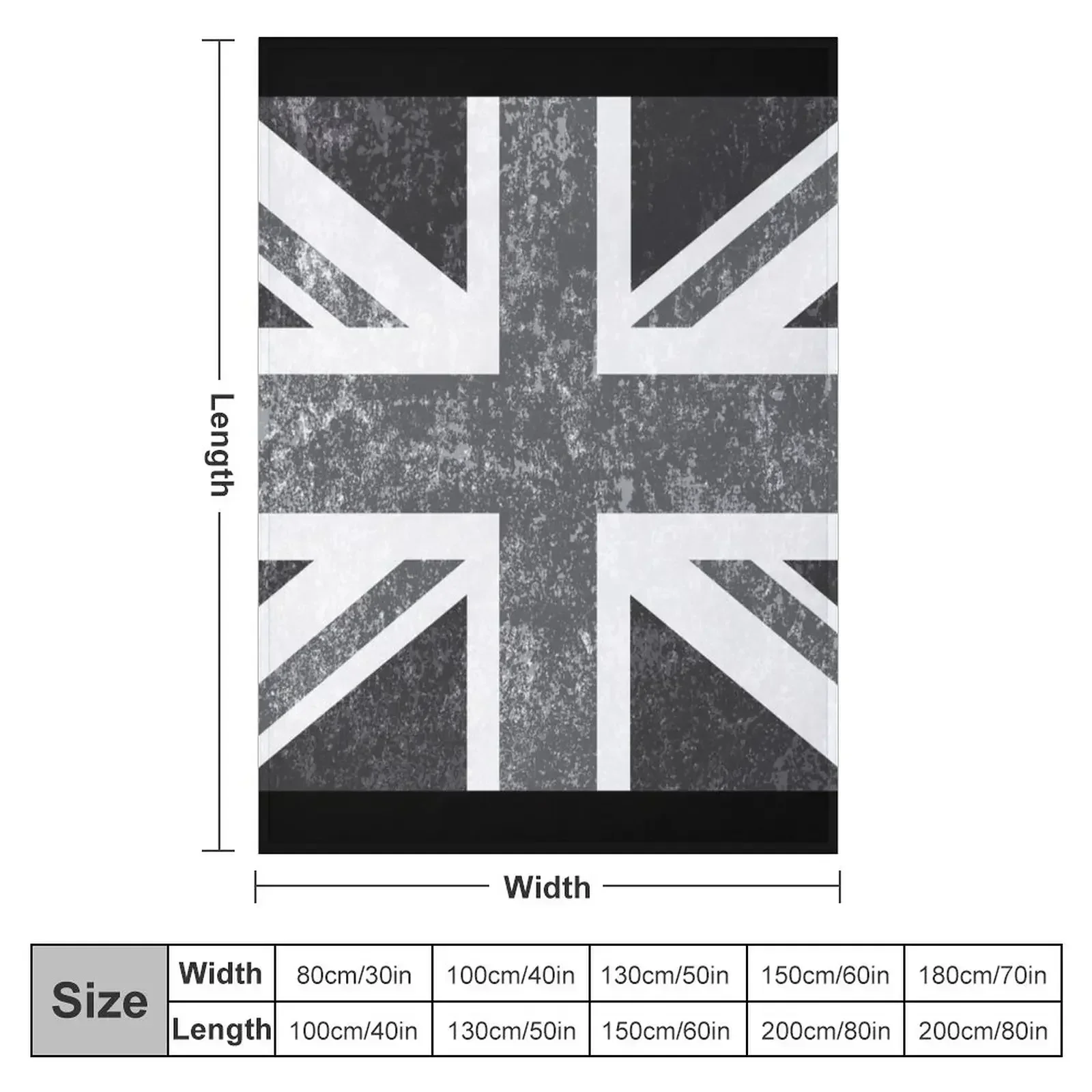 Union Jack Vintage Grayscale - - Home Office United Kingdom avaliação e preço