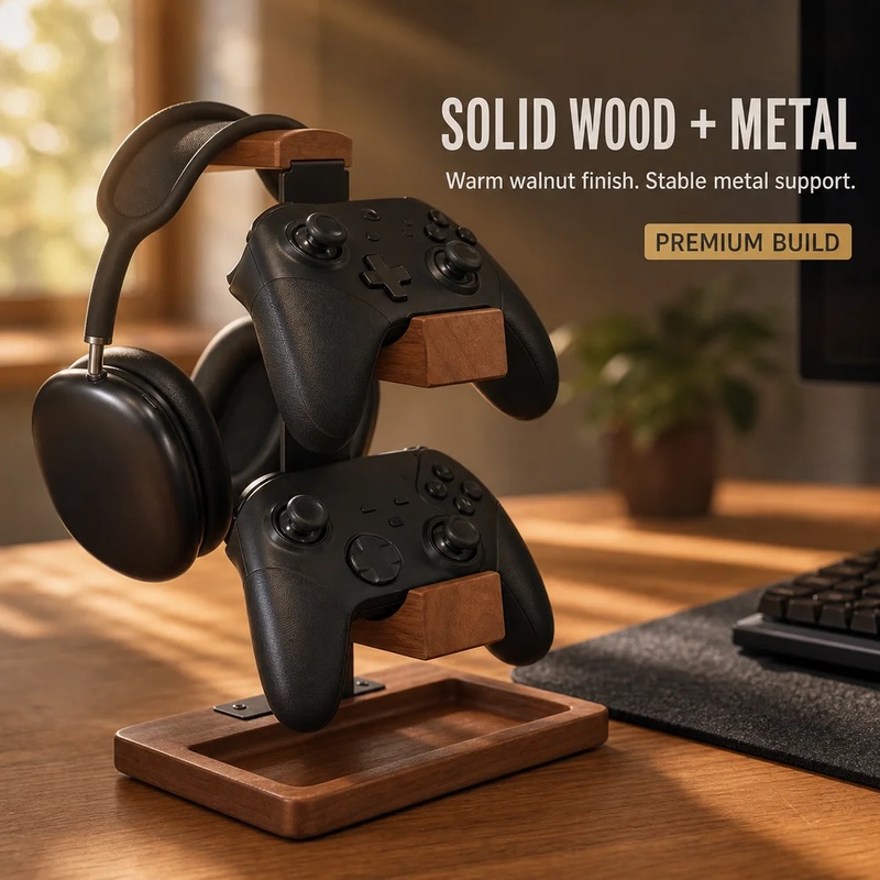 Suporte de Madeira para Fones  - Home Office Headset avaliação e preço