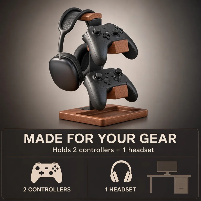 Suporte de Madeira para Fones  - Home Office Headset avaliação e preço