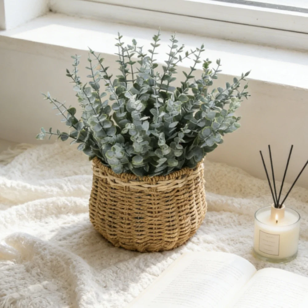 Buquê de folhas de eucalipto a - Home Office Backdrop avaliação e preço